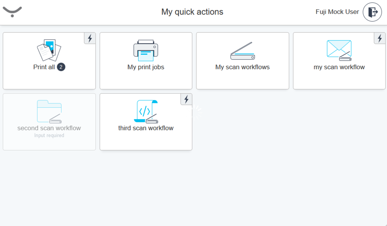SAFEQ Cloud My quick actions terminal
